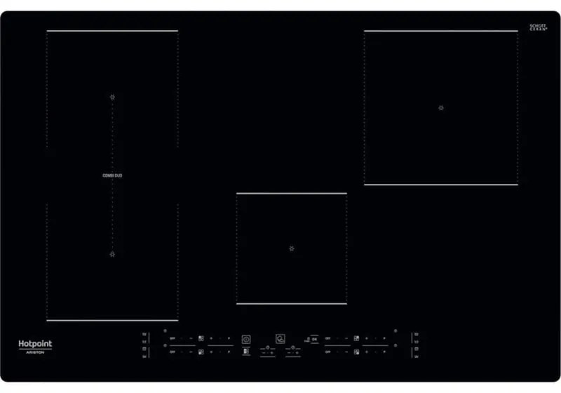 Piano cottura induzione 4 zone L 77 cm HB 0577B NE HOTPOINT nero