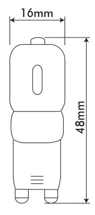 Lampada LED G9 3W - Dimmerabile Colore Bianco Caldo 2.700-3.200K