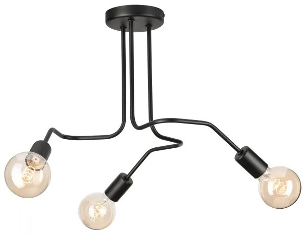 Lampadario a plafone MATYLDA 3xE27/60W/230V nero