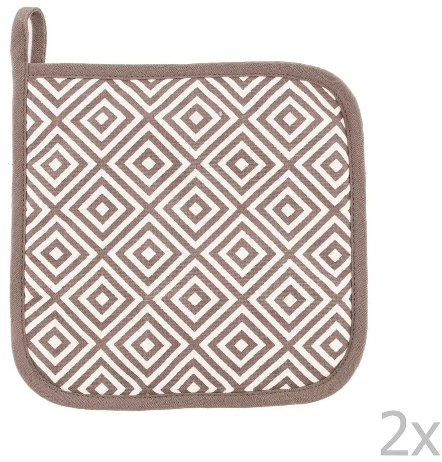 Presine in set in cotone 2 pz Geo – Tiseco Home Studio