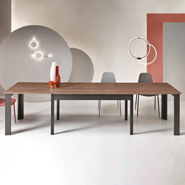 Tavolo in legno allungabile a 320 cm 12 posti FABIO Tek