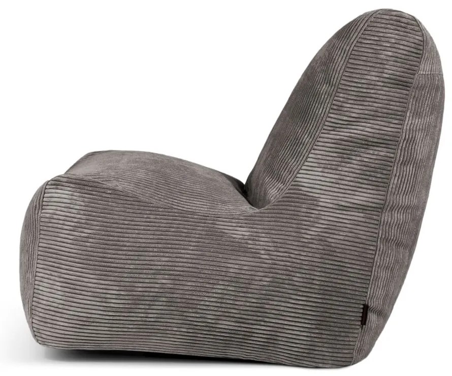 Puof a sacco nero con rivestimento in velluto a coste Seat Lounge – SLOWDOWN