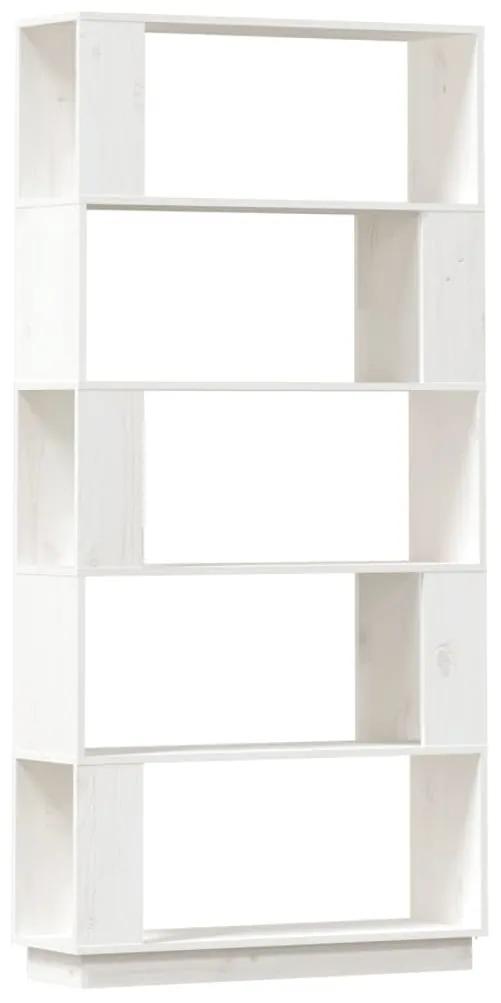 Libreria/divisorio bianco 80x25x163,5 cm legno massello di pino