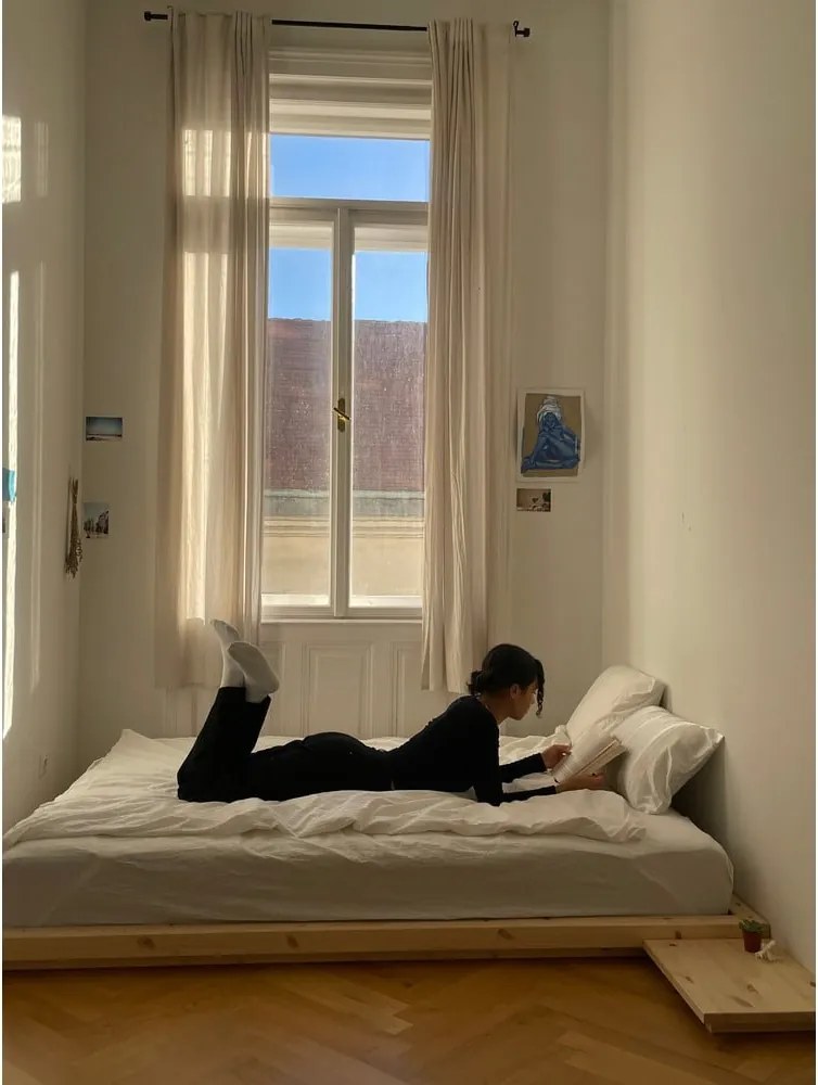 Letto matrimoniale in legno di pino con griglia 160x200 cm Dock - Karup Design