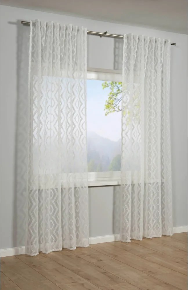 Tenda sottile bianca 140x245 cm Diamant Scherli – Sehlbach