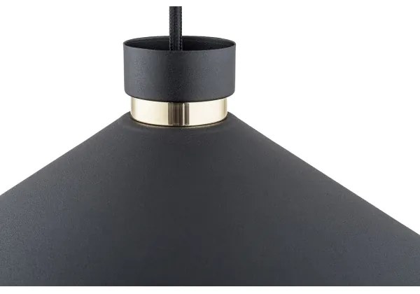 Argon 4695 - Lampadario su corda NASHVILLE 1xE27/15W/230V nero