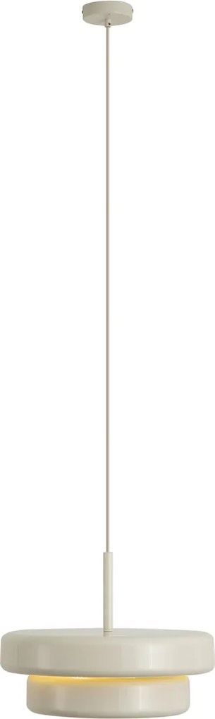 Lampada a sospensione retrò beige con paralume in metallo - Ophelia