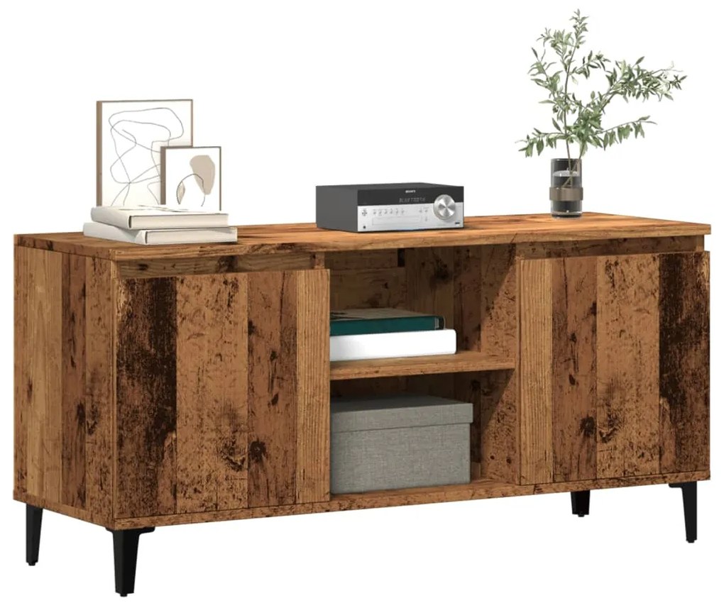 Mobile Porta Tv Legno Antico 102x35x50 Cm İn Legno Multistrato /