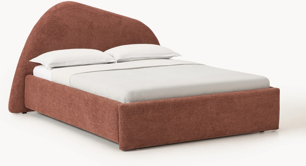 Letto imbottito in bouclé Gary