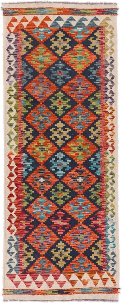 Kilim Tappeto orientale 80x200 (Afghanistan) Tessuto A Mano