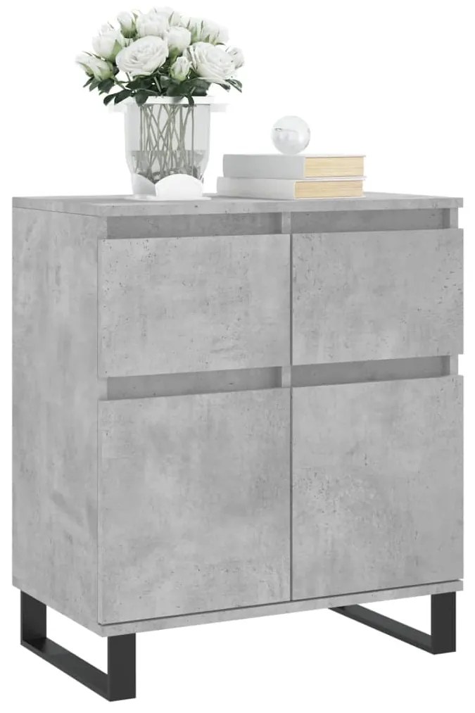 Credenza grigio cemento 60x35x70 cm in legno multistrato