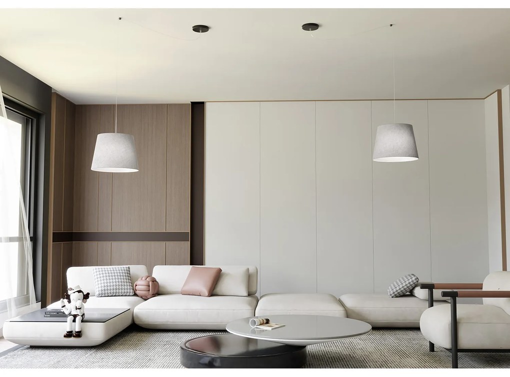 Sospensione 1 Luce Iside Con Paralume Grigio