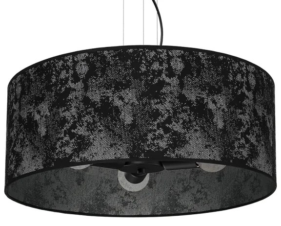 Lampadario su filo SATINO 3xE27/60W/230V nero/grigio