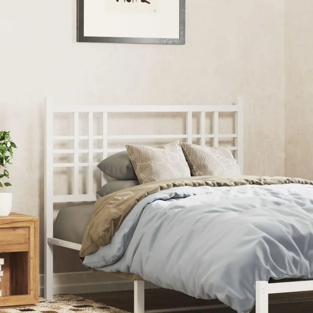 Testiera İn Metallo Bianco 100 Cm /