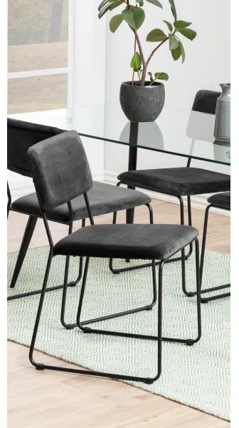 Sedia da pranzo COLE 1 pz grigio scuro