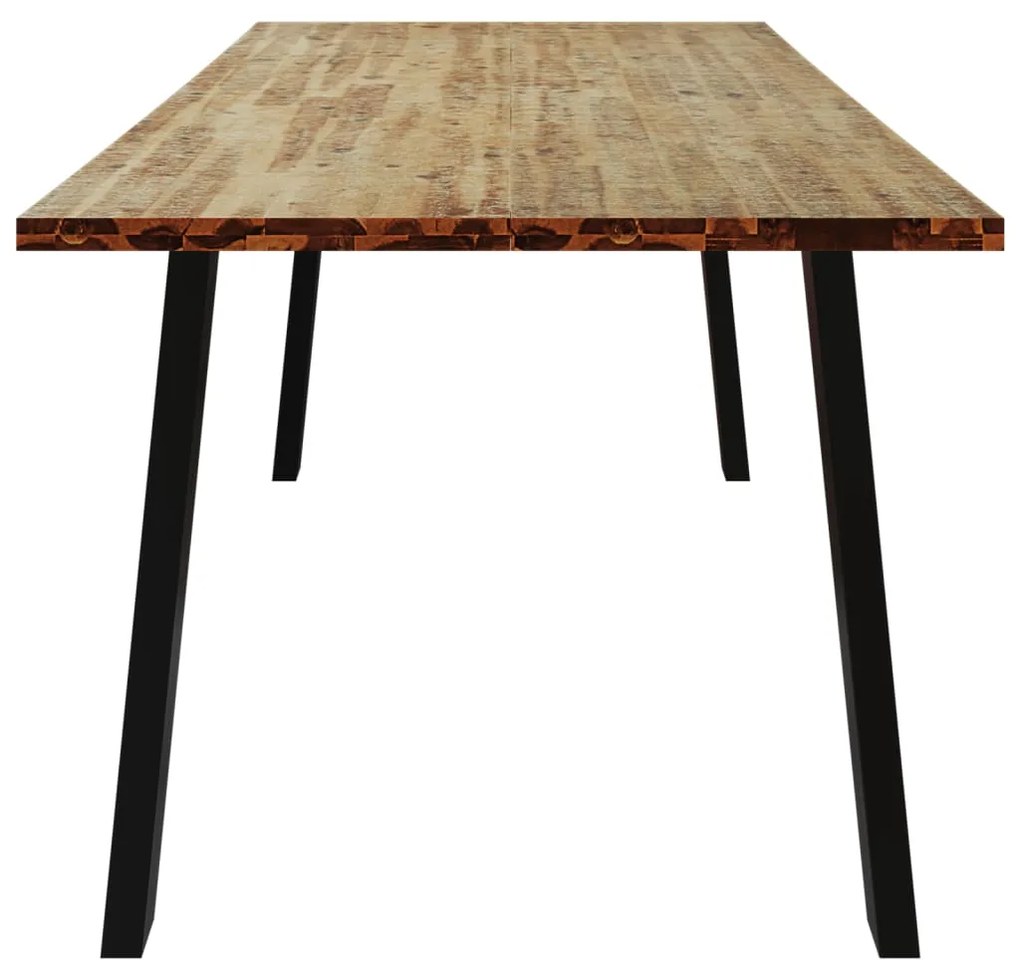 Tavolo da pranzo 200x90x75 cm in legno massello di acacia