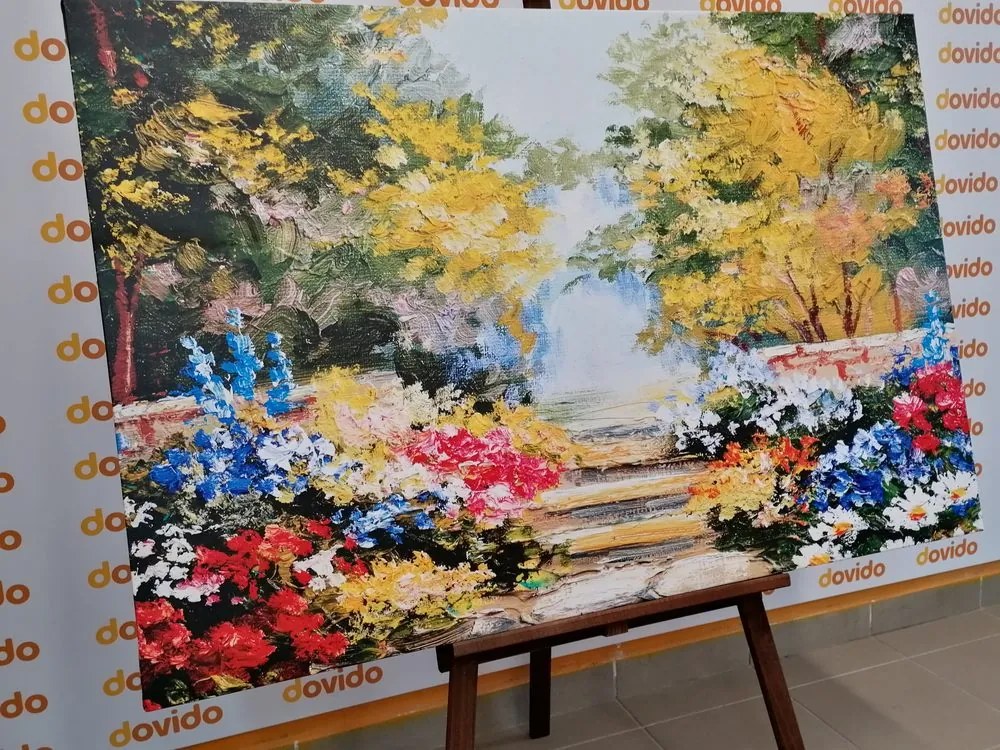 Stampa su tela – Pittura a olio di paesaggio