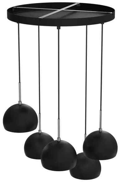 Lampadario su corda COOL 5xE27/60W/230V nero