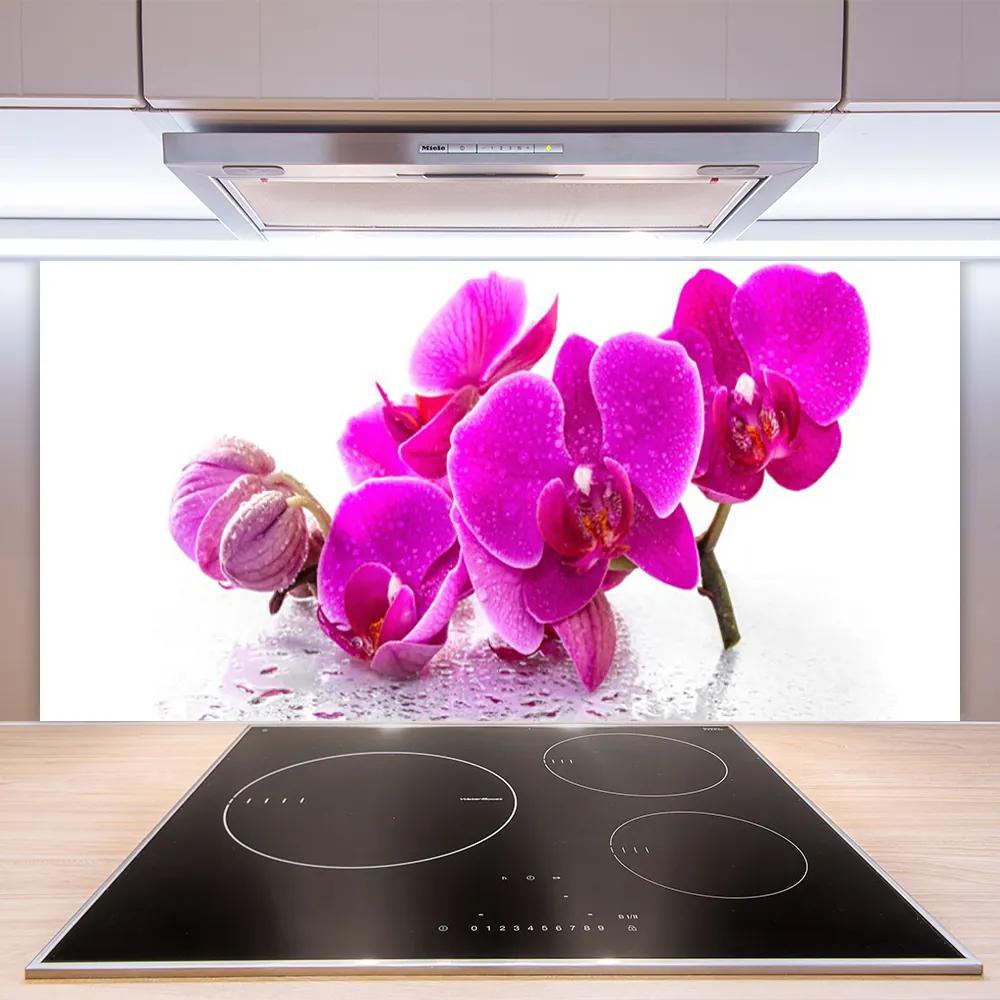 Pannello paraschizzi cucina Fiori di viola 100x50 cm