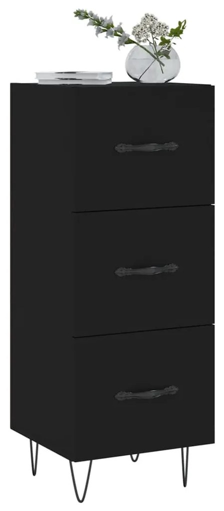 Credenza nero 34,5x34x90 cm in legno multistrato