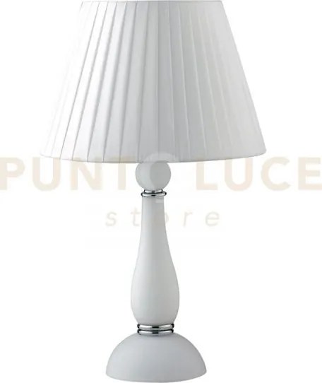 Lume alfiere bianco e cromo 1 luce attacco e14 32x54cm