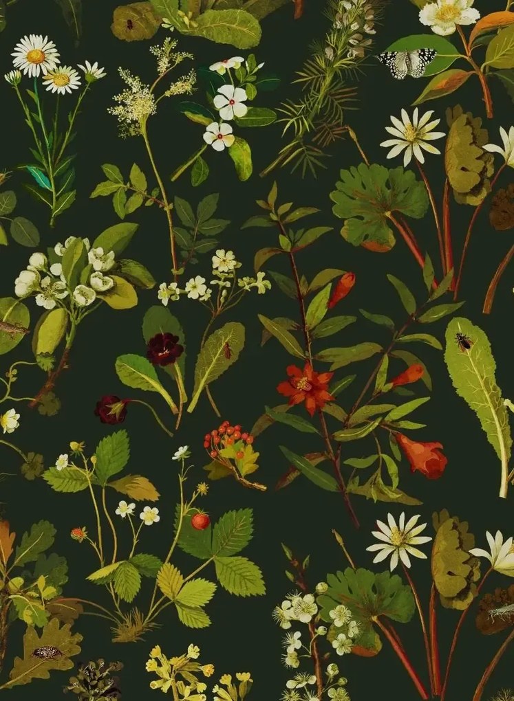 House of Hackney Tapete Herbarium - Forest-Green