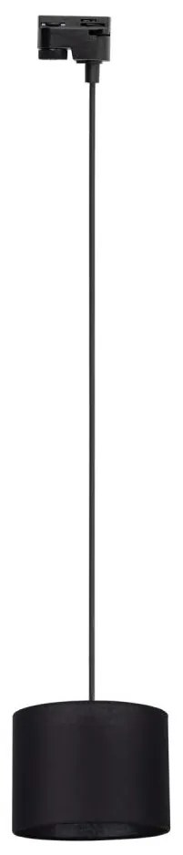 Lampadario su filo per sistema a binario TRACER 1xE27/15W/230V diametro 20 cm nero