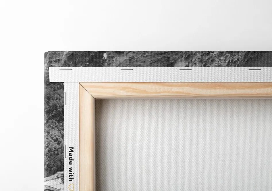 Quadro su tela – Costa d'Italia in bianco e nero