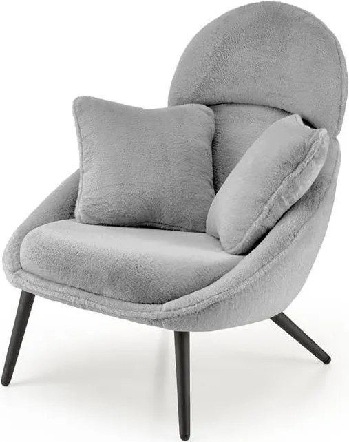 Poltrona imbottita Merry in grigio - H95 cm