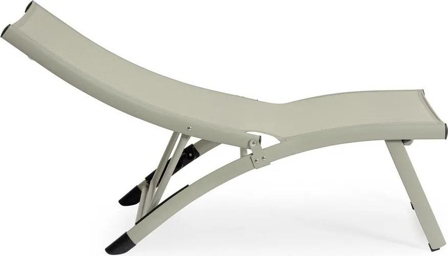 Sdraio da giardino grigio tortora in metallo regolabile/pieghevole Taylor – Bizzotto