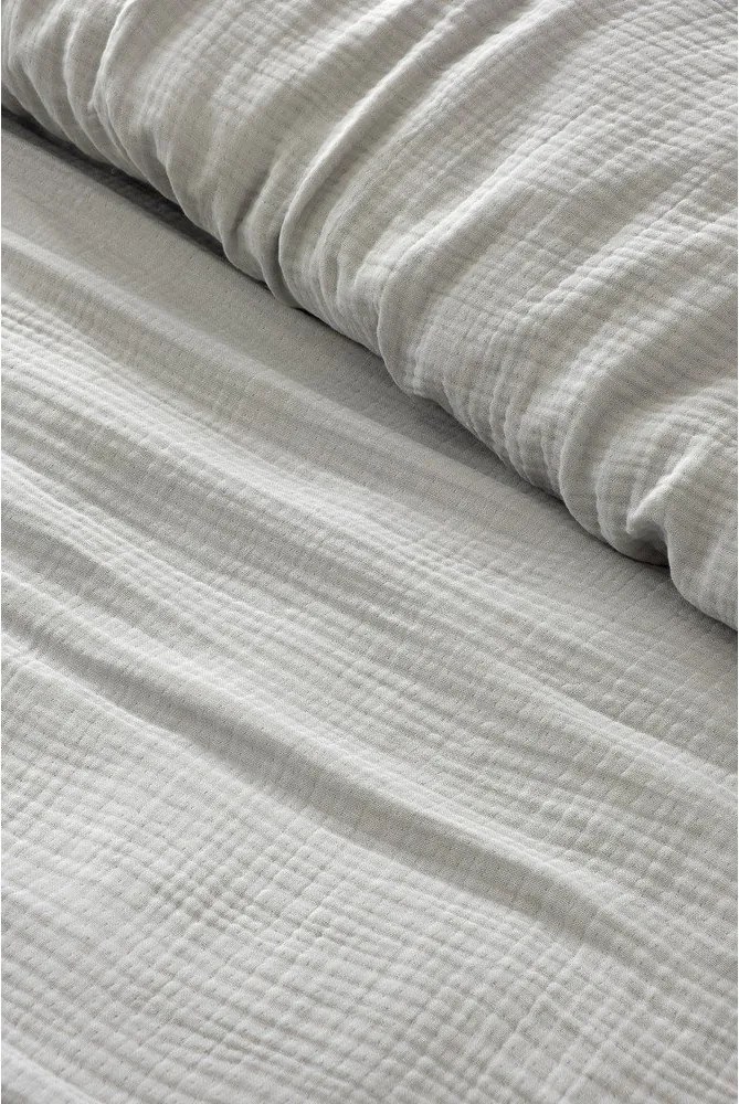 Copriletto in mussola grigio chiaro 220x250 cm Muslin - Mijolnir