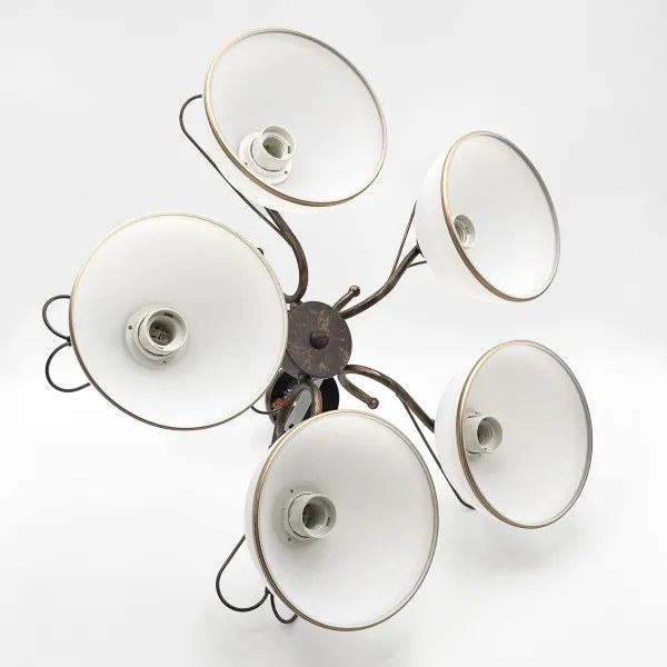 Lampadario a catena COBRA 5xE27/60W/230V bronzo/patina