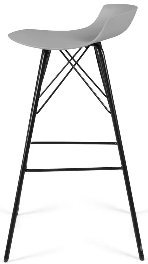 Set di sedie da bar grigia 2 pz (altezza della seduta 71 cm) Tori – Tenzo