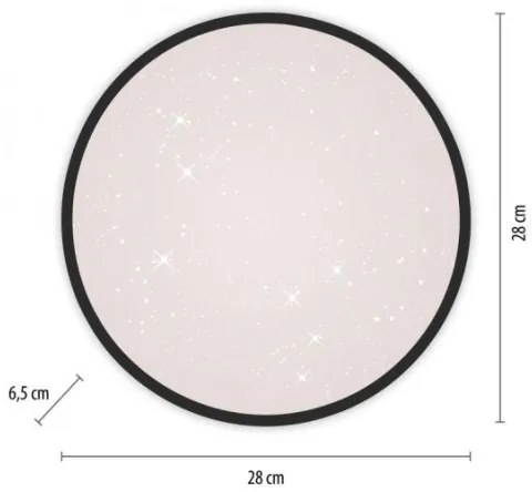 JUST LIGHT. 14293-18 - Plafoniera LED dimmerabile KYLE LED/10W/230V nero