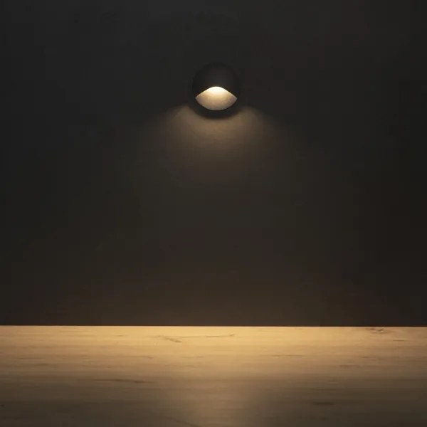 Kanlux 39122 - Lampada LED per scale EXIN LED/2,5W/230V 3000K IP65, antracite, tonda