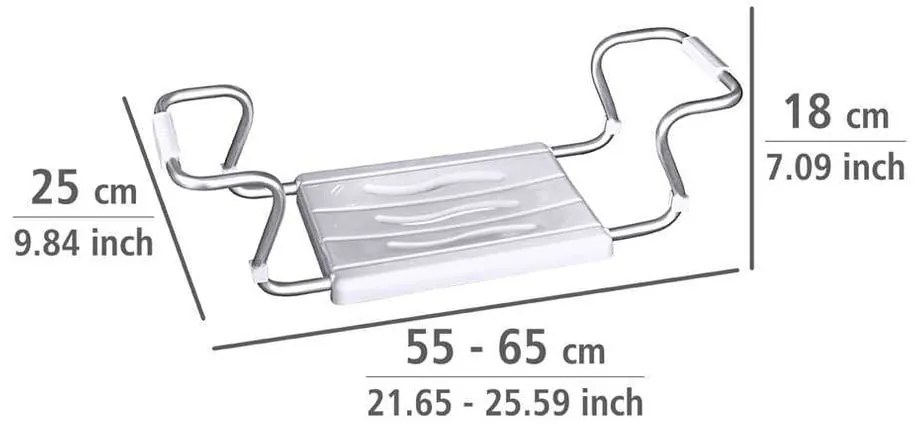 Sedile di sicurezza per vasca da bagno con larghezza regolabile, 26 x 18 cm Secura - Wenko