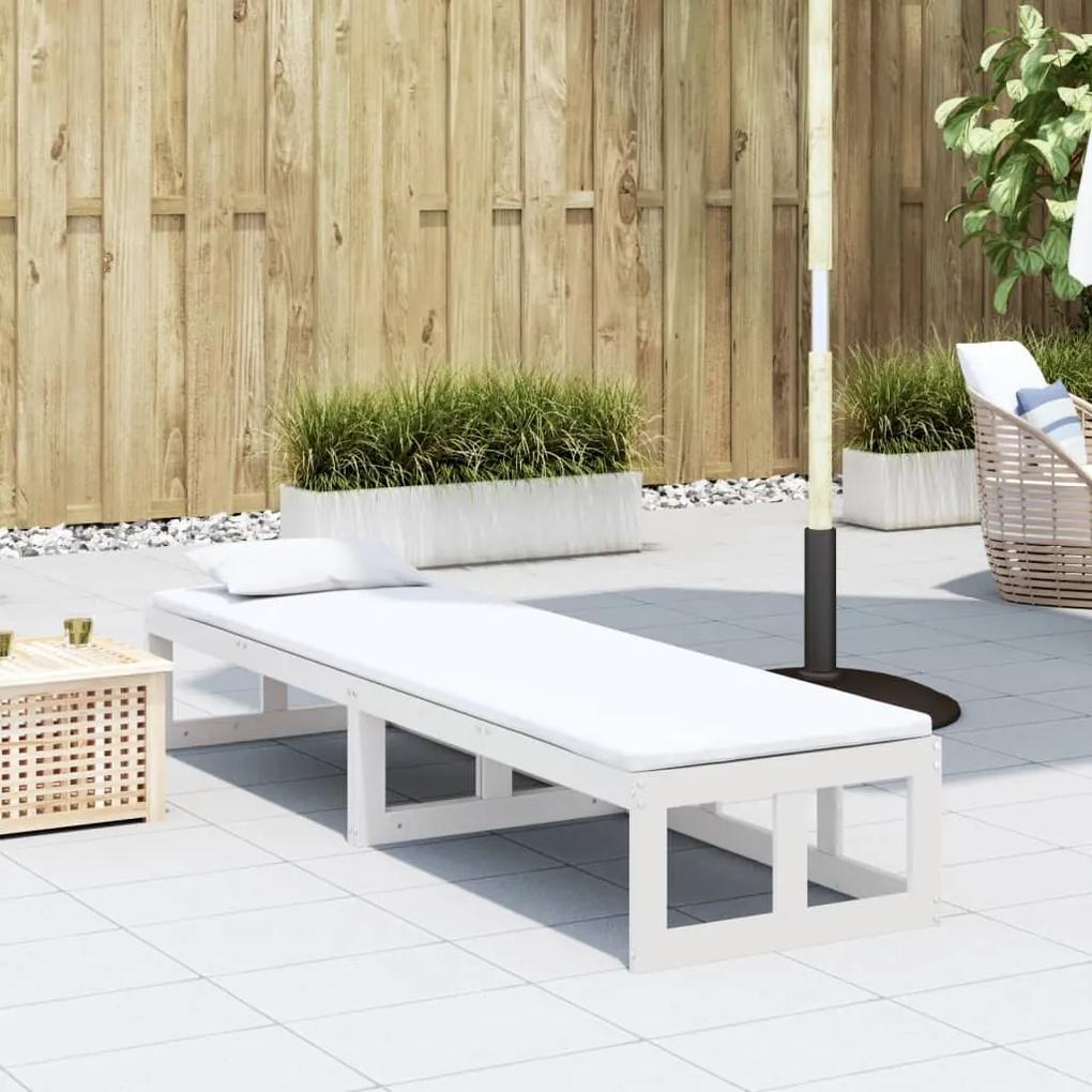 Panca divano giardino estensibile bianco legno massello di pino