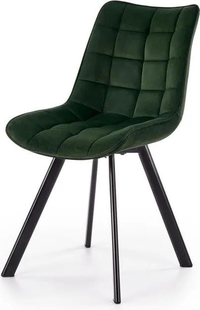Sedia K332 verde velluto