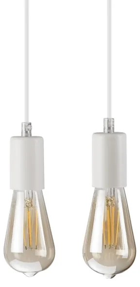 Lampadario a sospensione con filo CORTINA 2xE27/15W/230V + 2xG9/5W/230V bianco/quercia