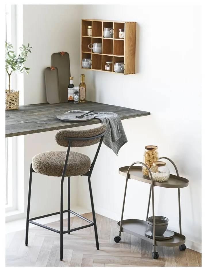 Tavolino da servizio in metallo su ruote 27,5x60 cm Empoli – House Nordic