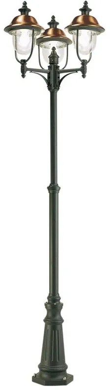 Lampione da giardino, Rustica H 244 cm, grigio, IP43 SOVIL