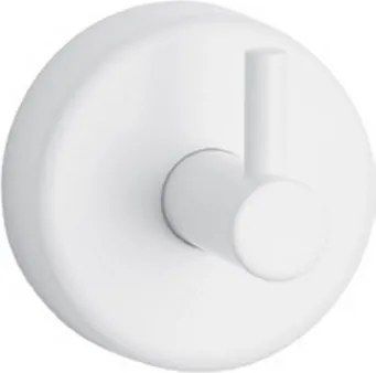 Kamalu - Appendino bagno gancio singolo a muro in acciaio inox finitura bianca opaca | MONDE-B