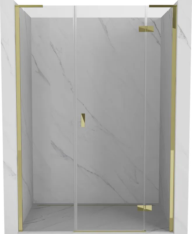 Mexen Mist-H L porta doccia a battente destra 160 cm, trasparente, dorata - 8A5L-160-001-50-00-P