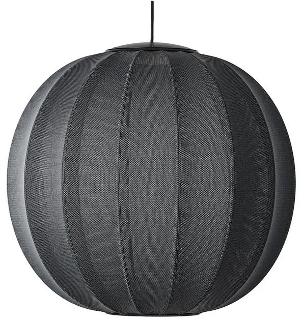 Knit-Wit 60 Round LED Lampada a Sospensione Black - Made By Hand