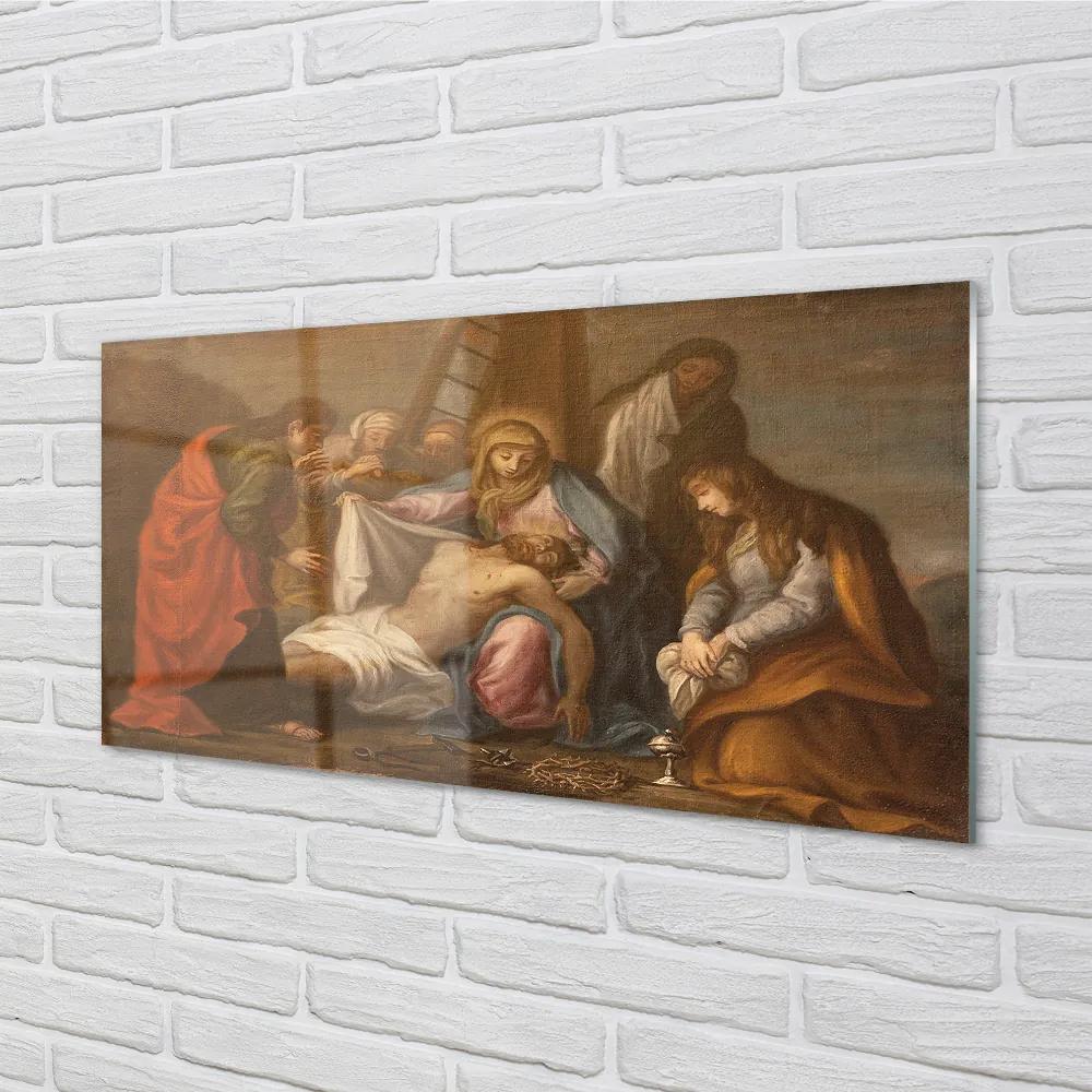 Quadro acrilico Gesù crocifisso 100x50 cm