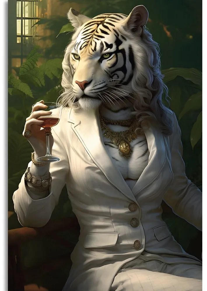 Quadro su tela – Gangster animale tigre femmina