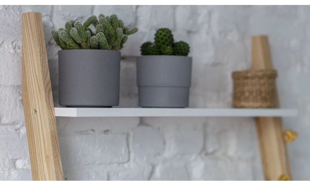 Piantana bianca con piano di lavoro e cassetto Leno - Ragaba