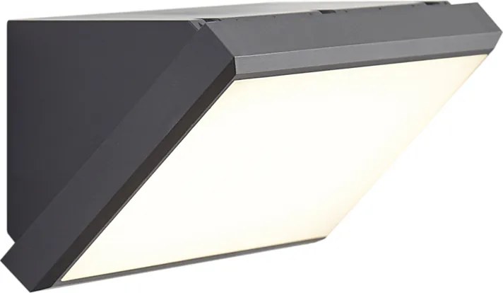 Lampada da parete moderna da esterno grigio scuro con LED IP65 - Marek