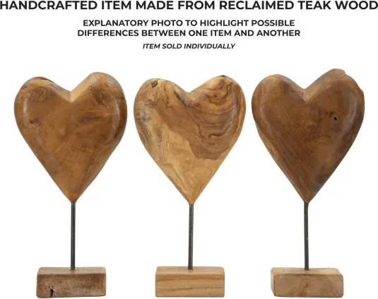 Scultura Dobu In Teak Riciclato Cm 20X12X37 (Pezzi Unici - Non Rip. In Serie)