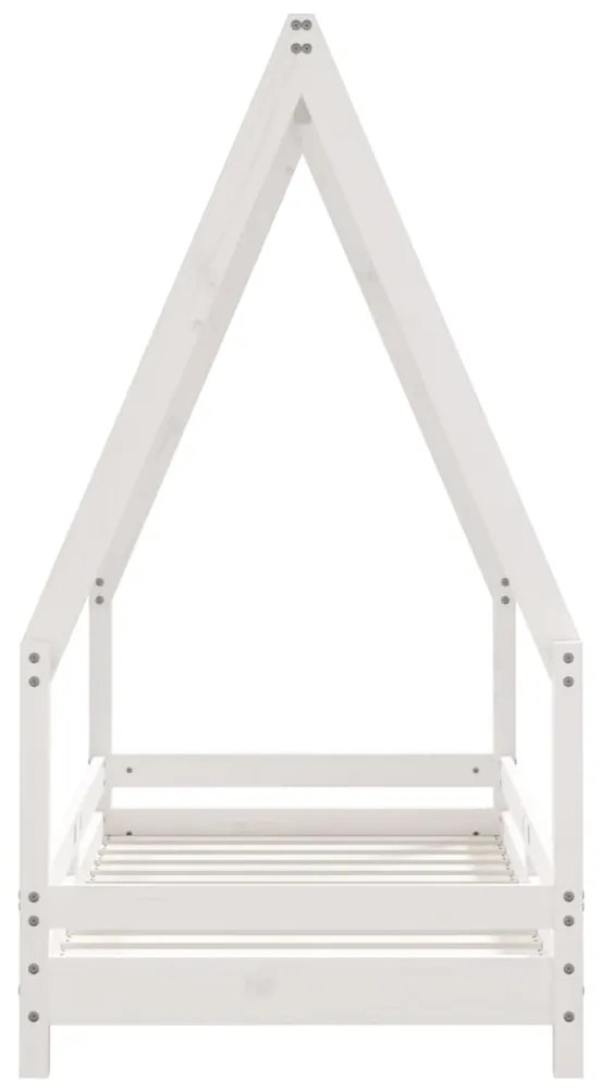 Giroletto per bambini bianco 70x140cm in legno massello di pino